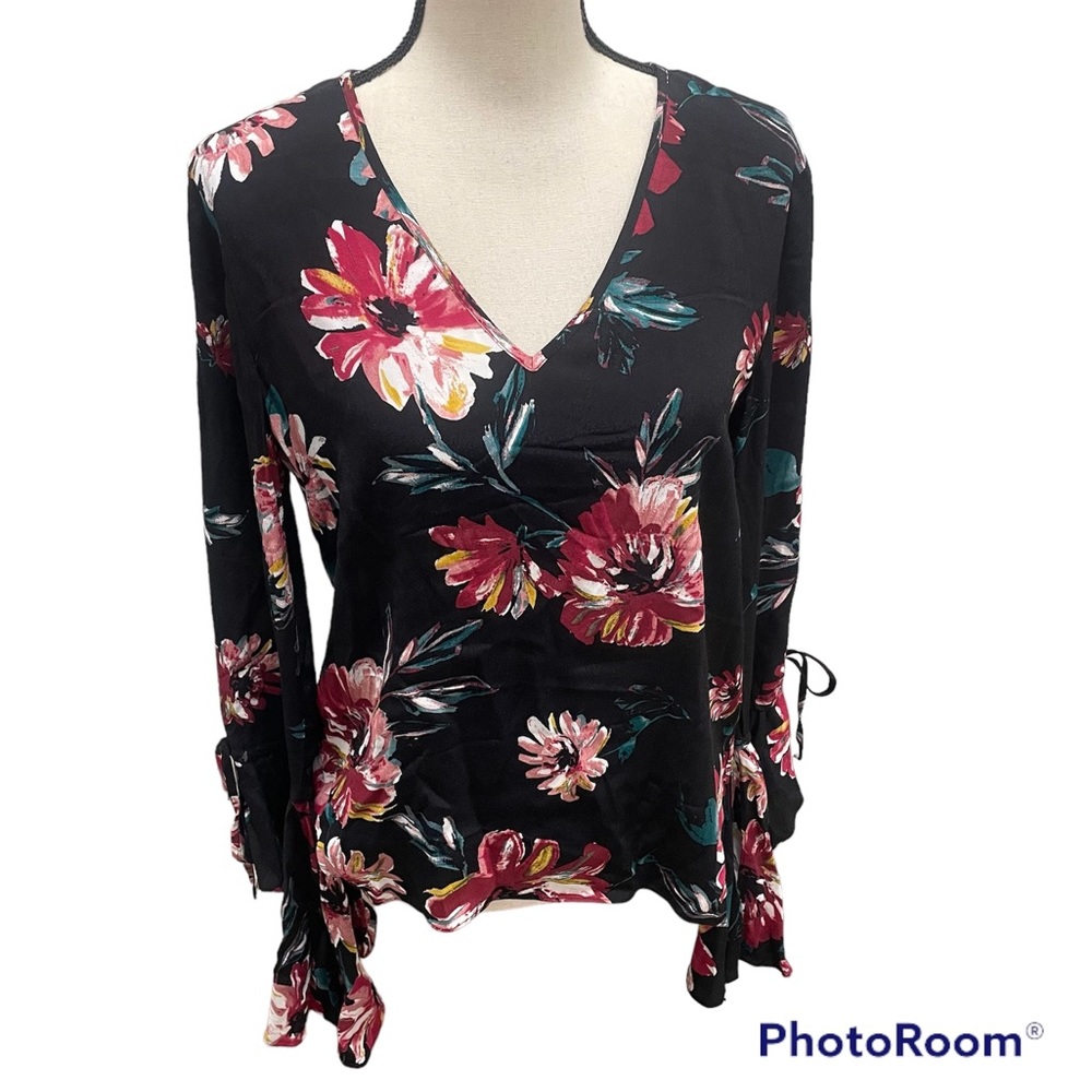 1. State The Curator floral blouse tulip sleeves Size S